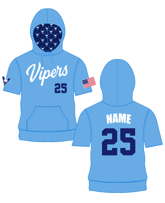 Vipers Sublimated Shortsleeve Hoodie - (Turn Time 2.5 Weeks)
