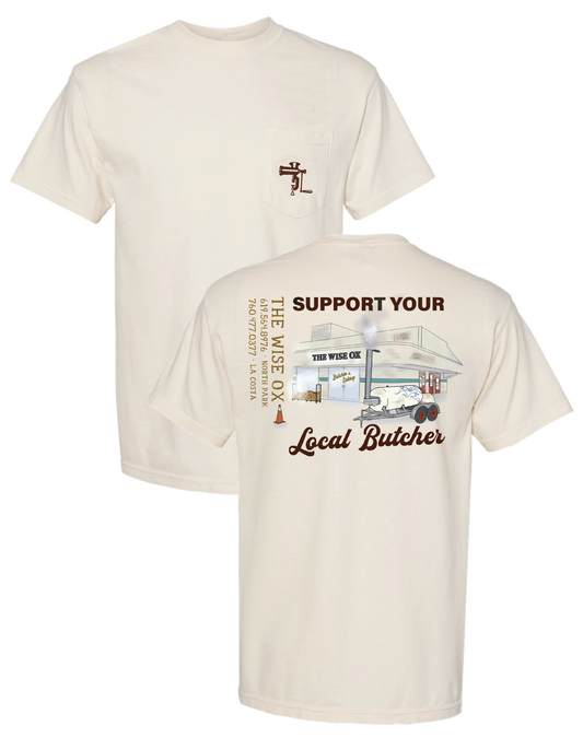 Wise Ox Oxen Butcher Comfort Colors Ivory 6030 On the Pocket Print