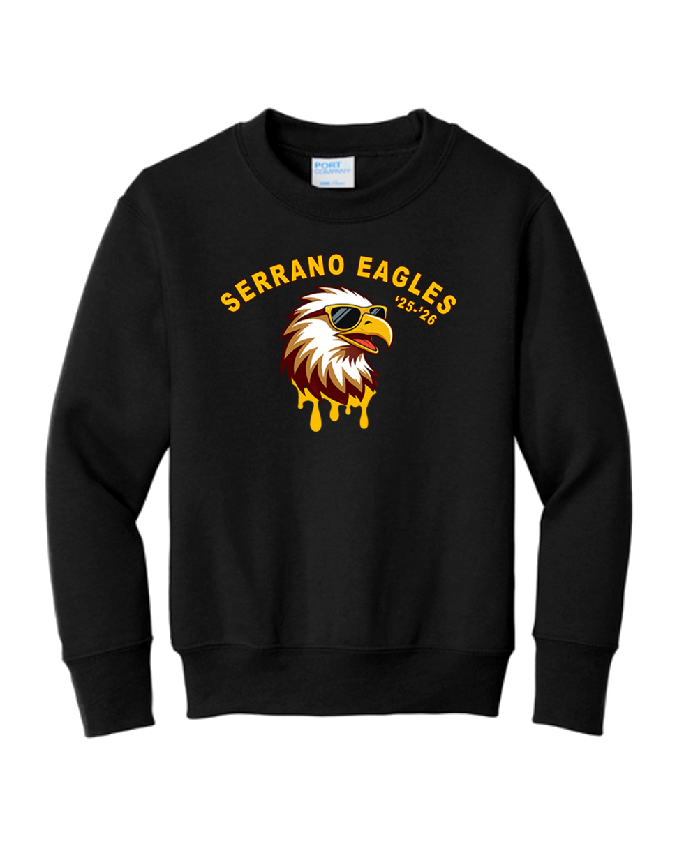 Serrano Elementary - Eagle Drip Crewneck Sweat - Youth & Adult