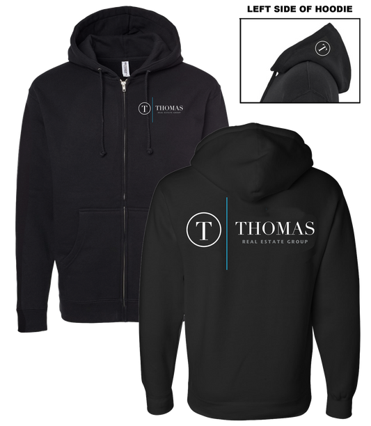 Thomas Real Estate - Zipper Hooded Sweatshirt (Under 72 Piece Price)