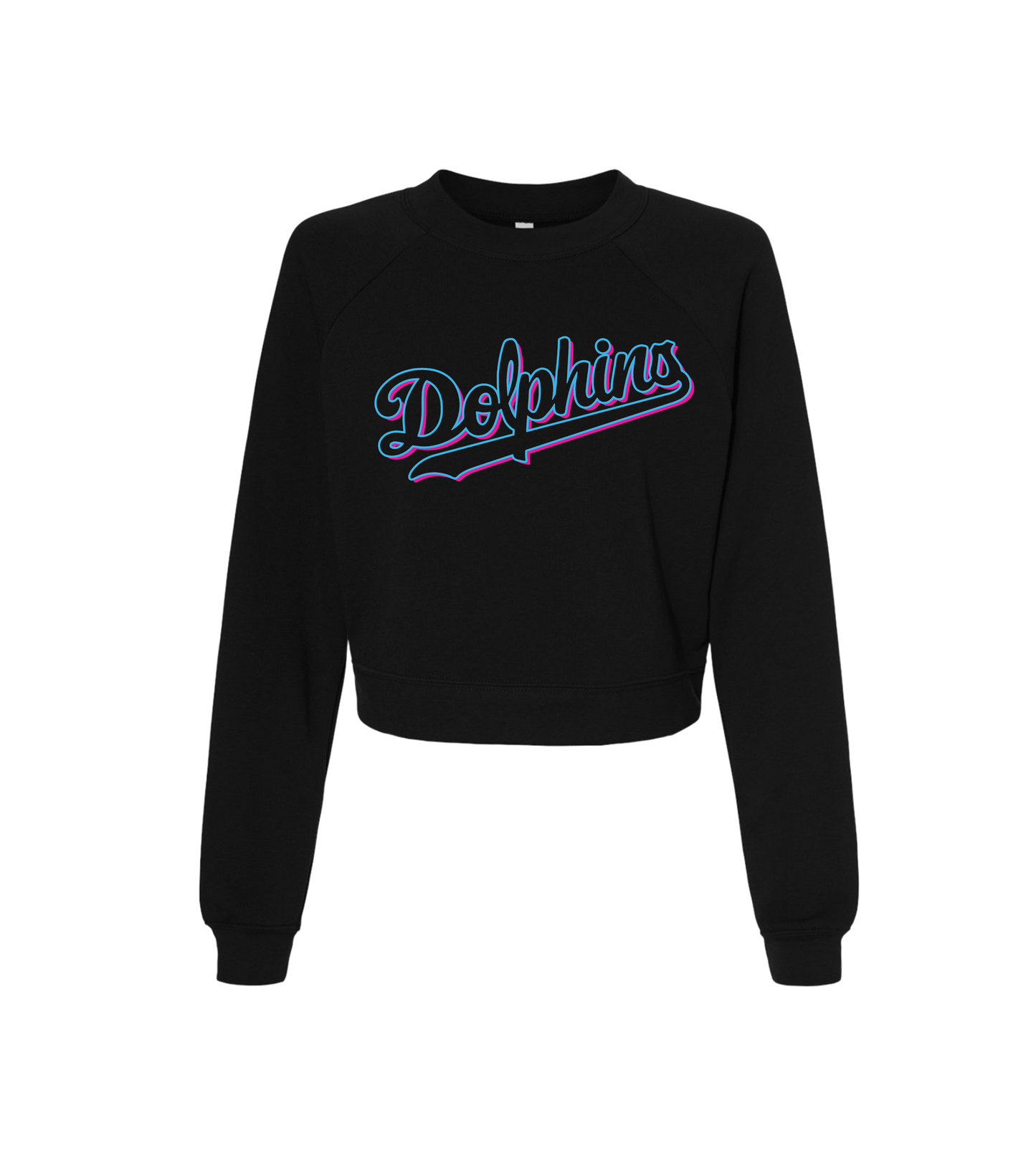 Dolphins Ladies Pullover Fleece Croptop