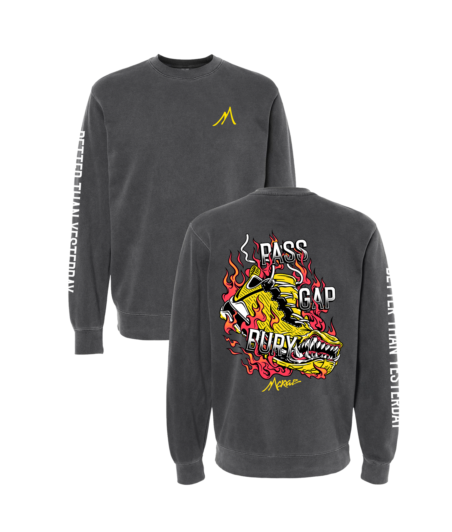 Pass Gap Bury Crewneck Sweatshirt - Pigment Black V2