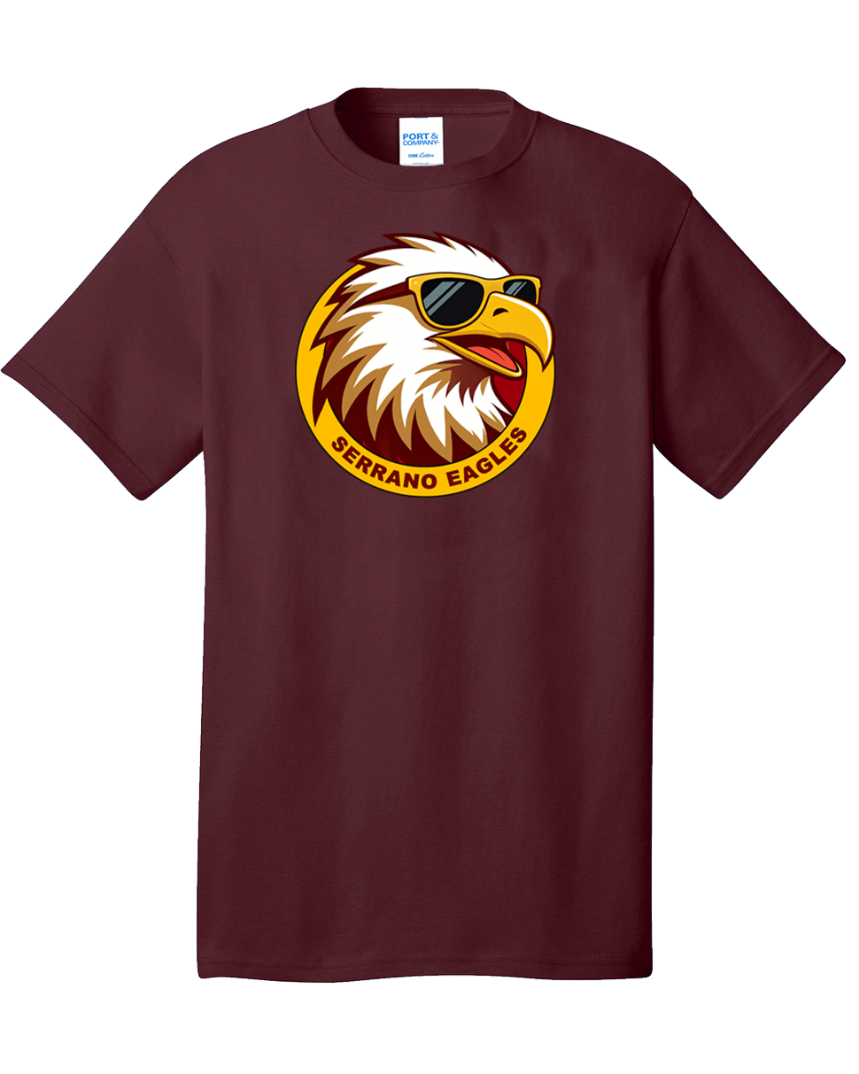 Serrano Elementary - Eagle Circle Tee Shirt - Youth & Adult - Cotton/Dri-Fit