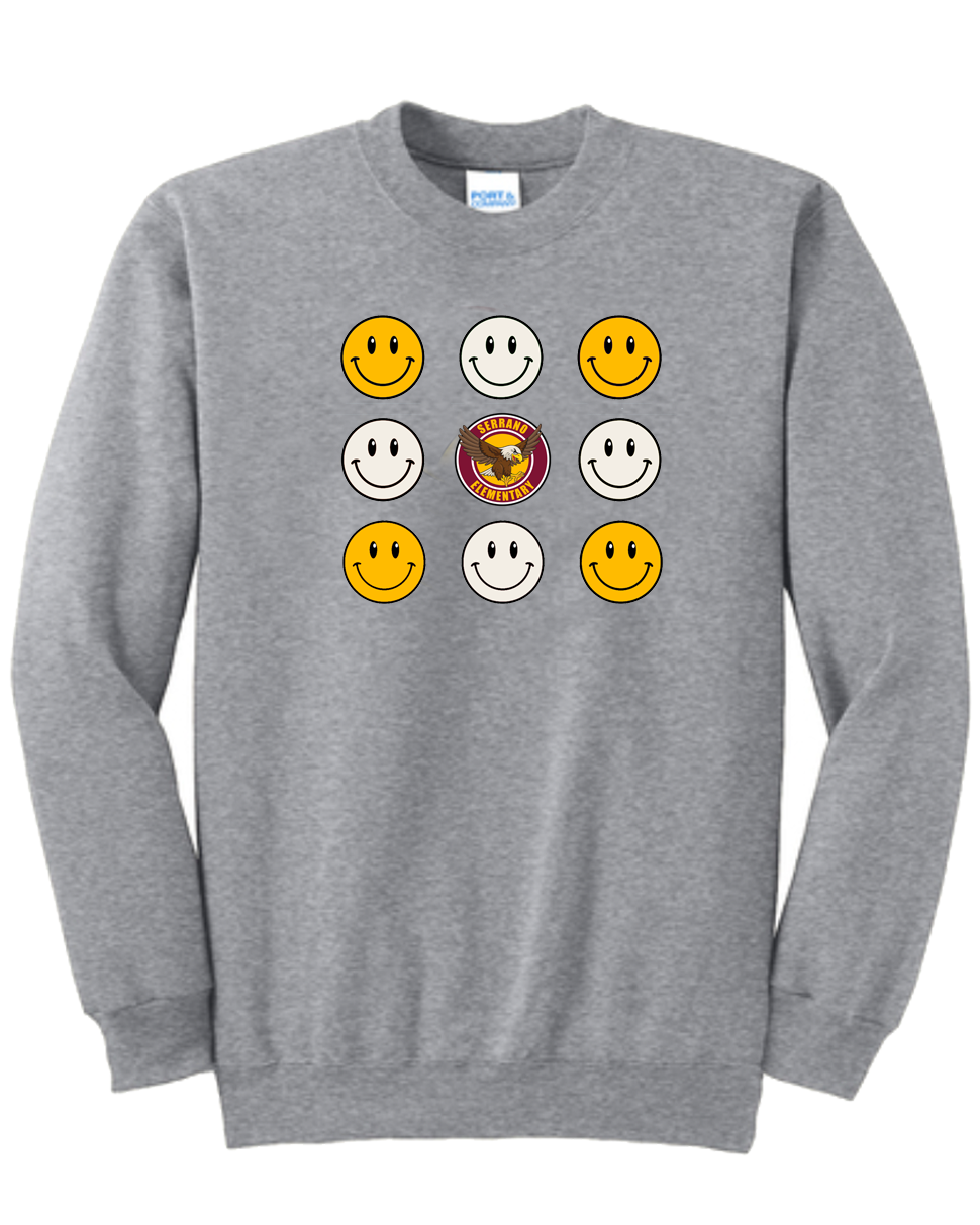 Serrano Elementary - Smile Crewneck Sweat - Youth & Adult
