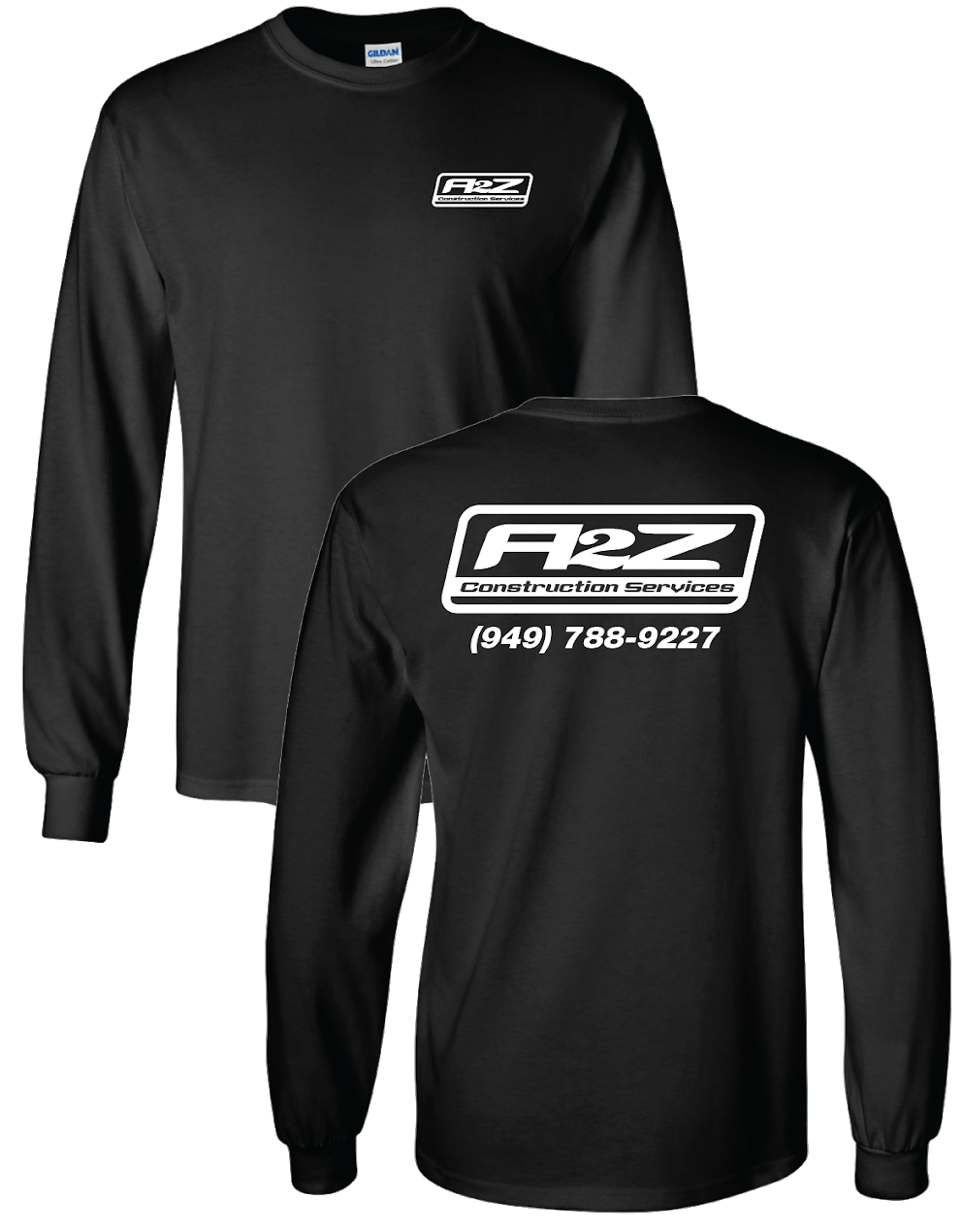 A2Z - Black Longsleeve (with White print)
