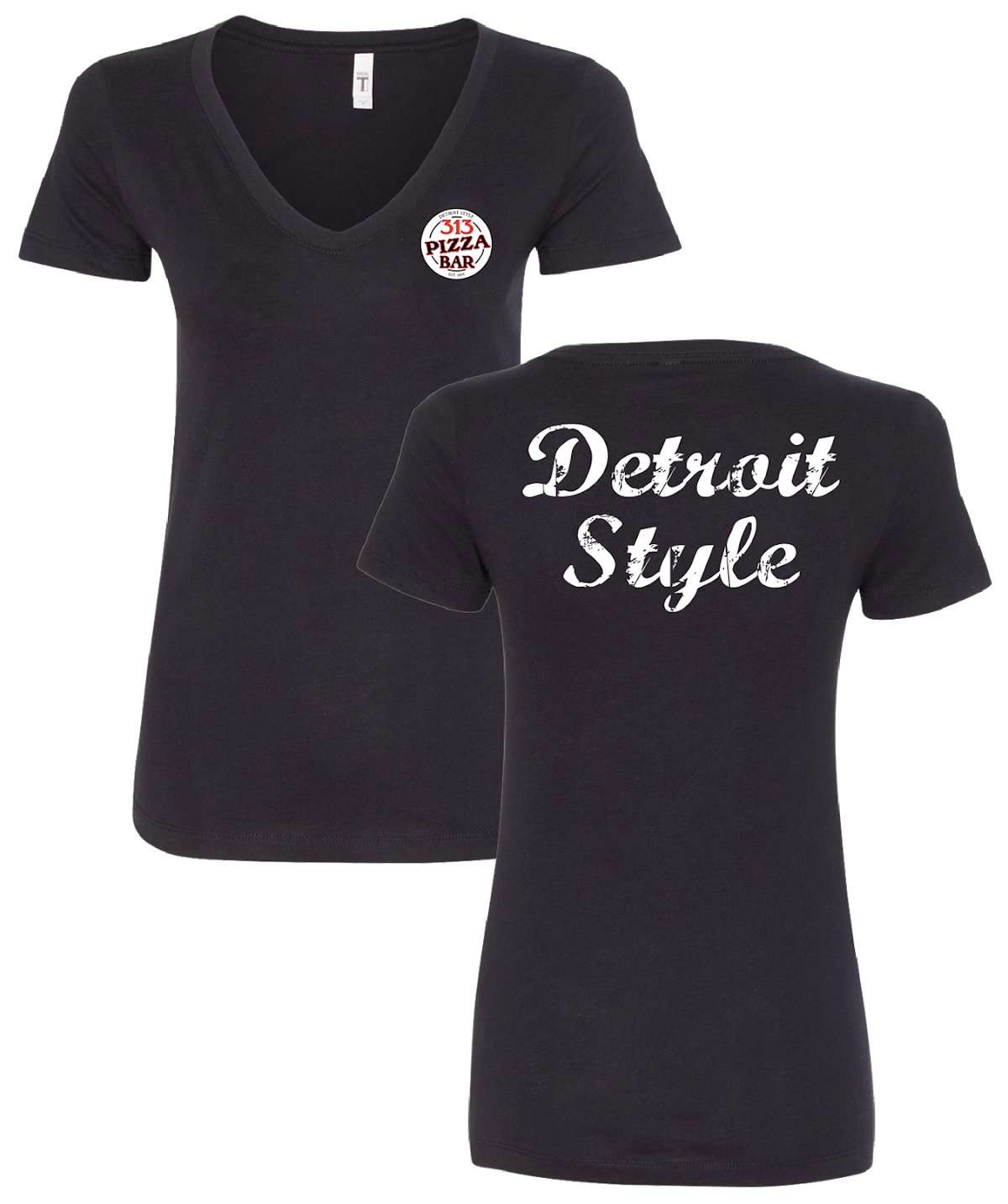 Detroit Style - Vneck Black