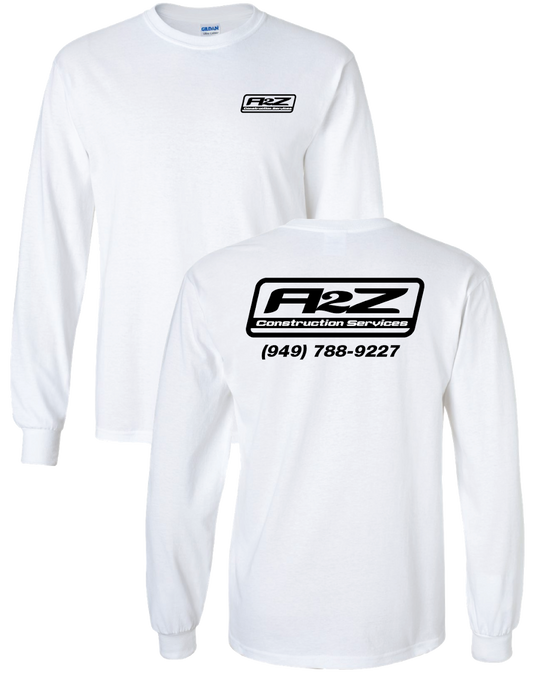 A2Z - White Longsleeve (with Black print)