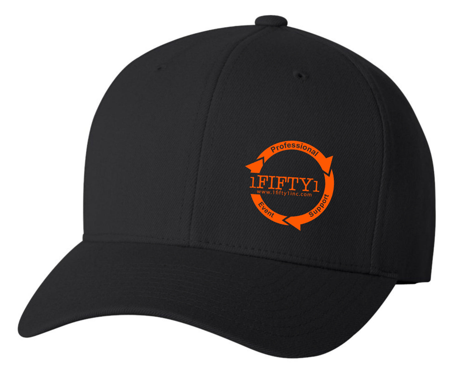 1Fifty1 *Embroidered Logo Flexfit (Black)