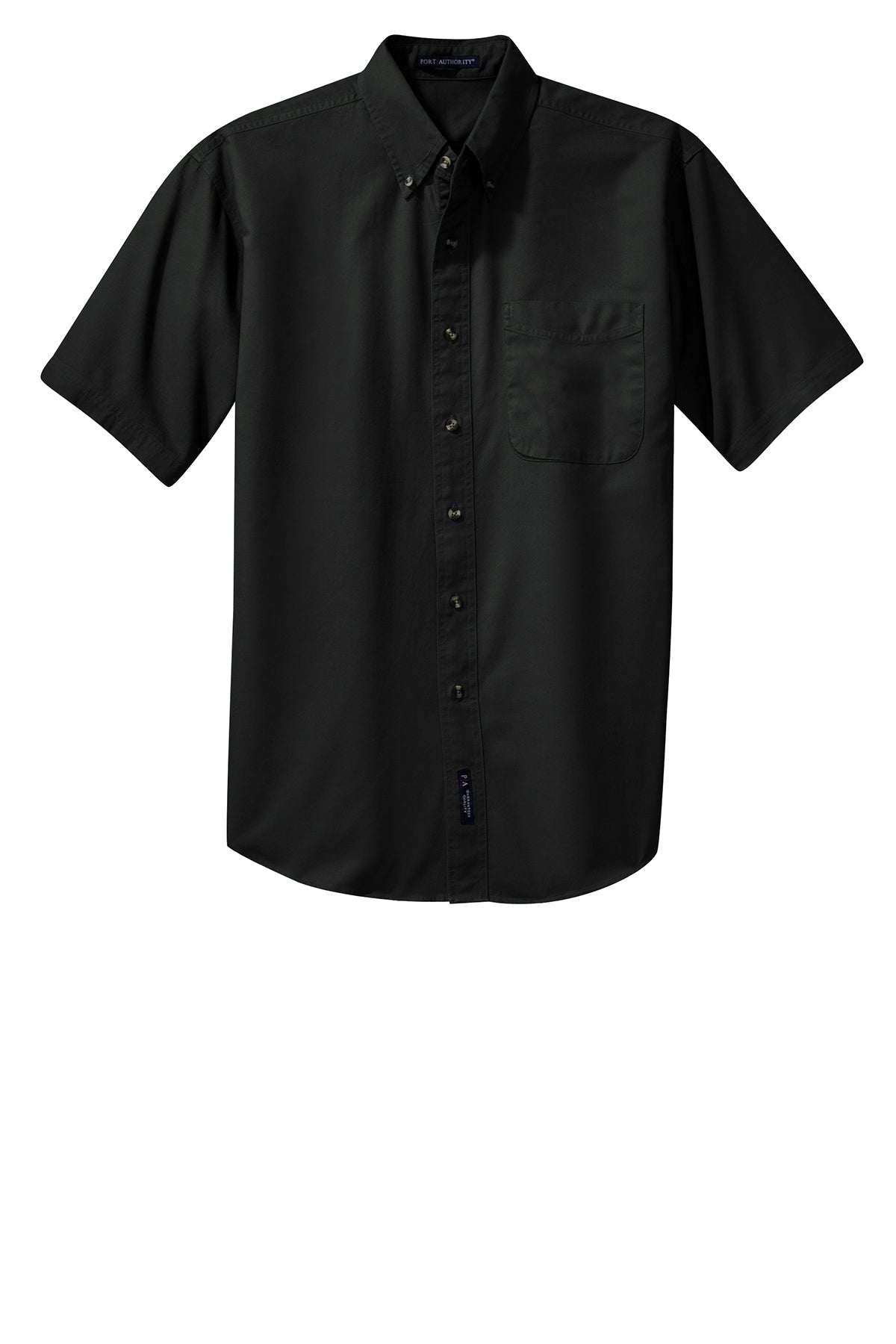 Port Authority® Short Sleeve Twill Shirt - S500T - Black