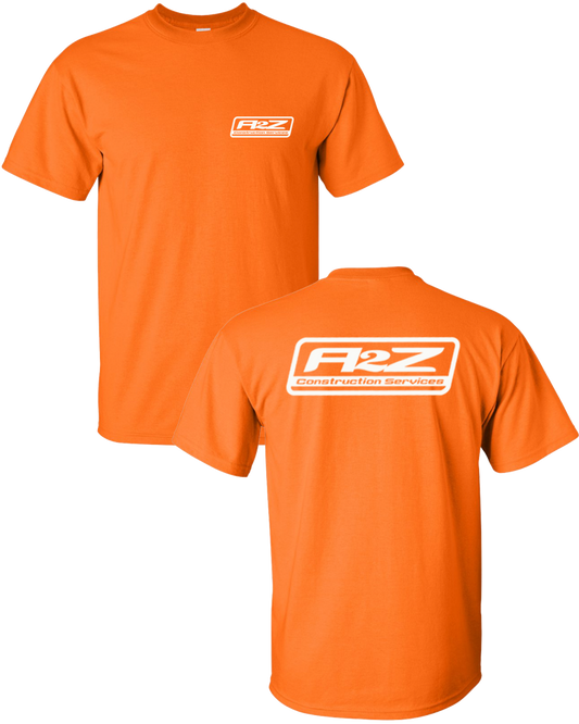 A2Z - Saftey Orange Tee (with White print)