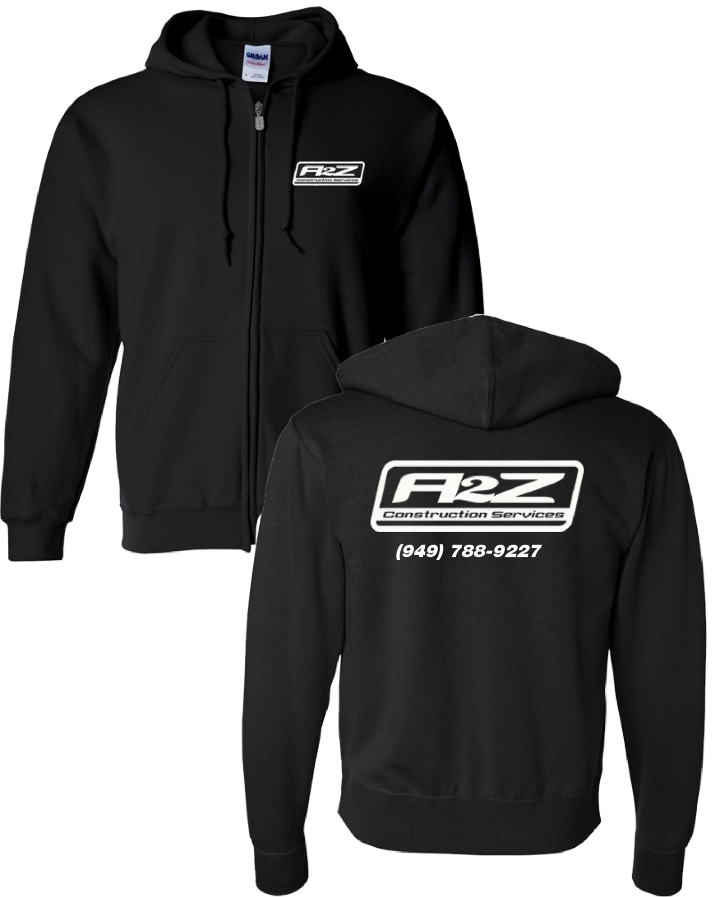 A2Z - Black Zippered Sweatshirt