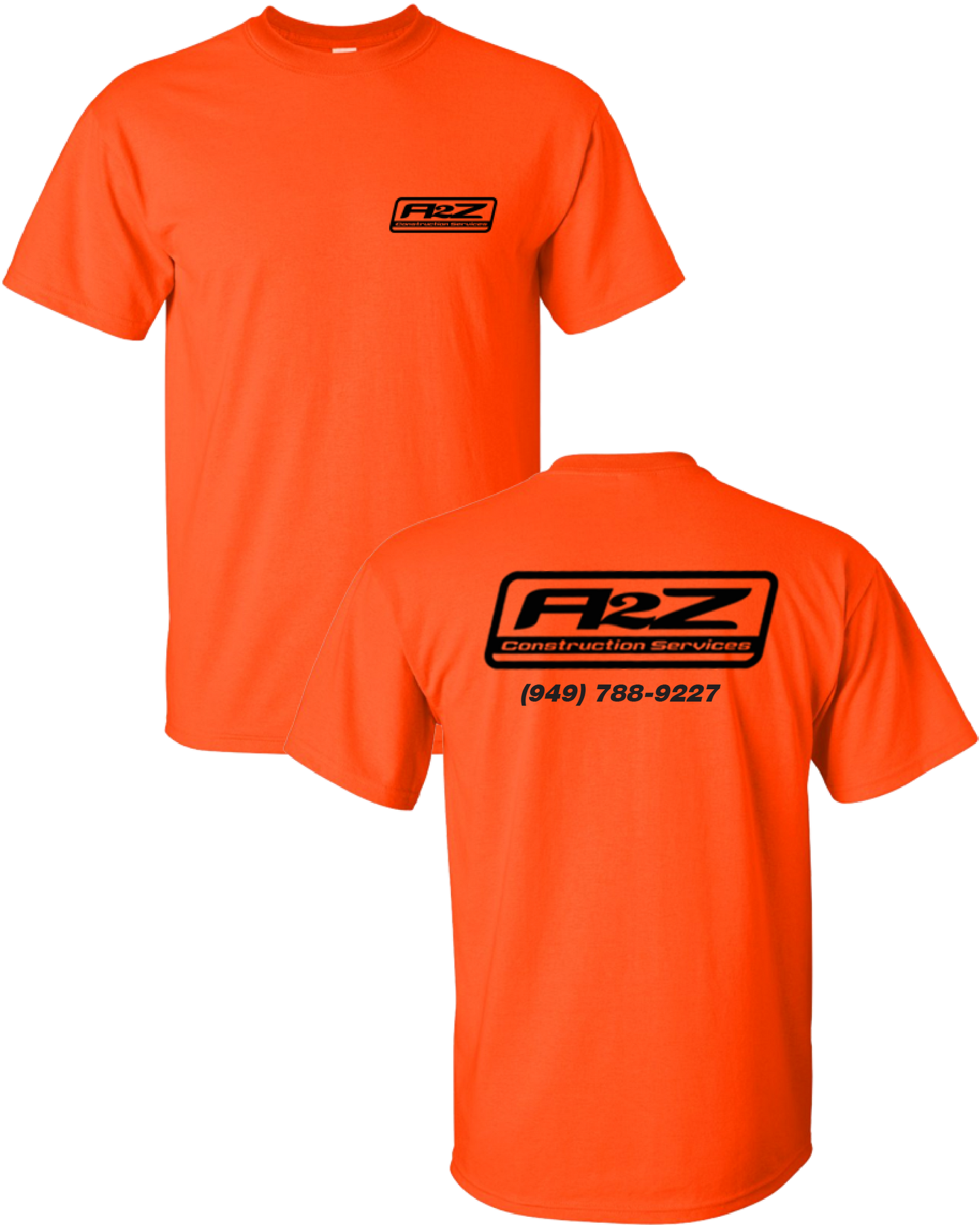 A2Z - Orange Tee (with Black print)