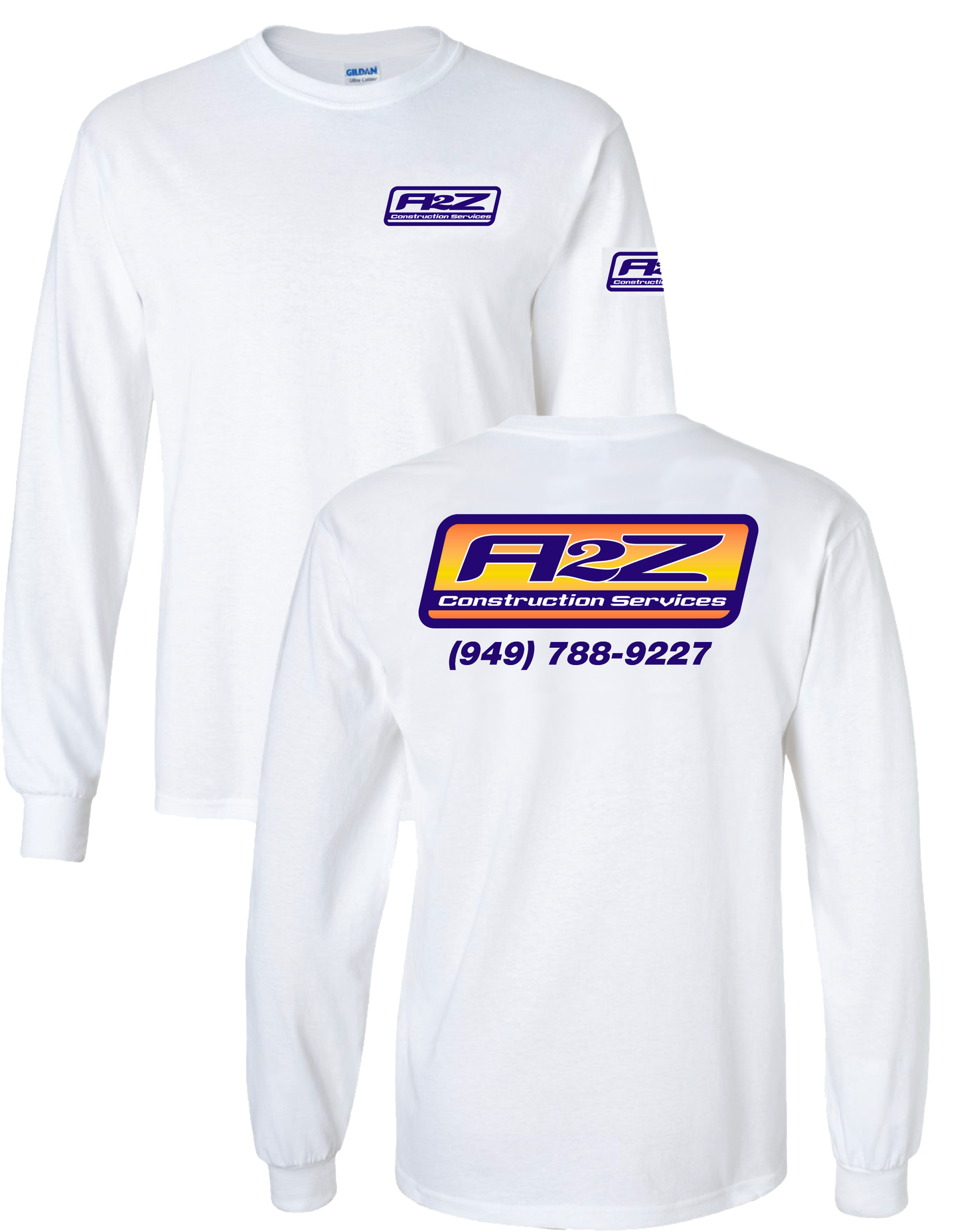 Copy of A2Z - White Longsleeve Full Color