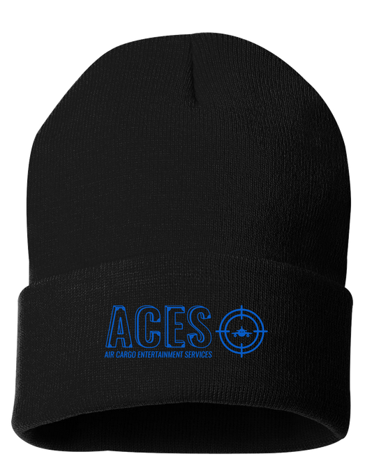 Aces Cargo - 12" Knit Beanie (Black)