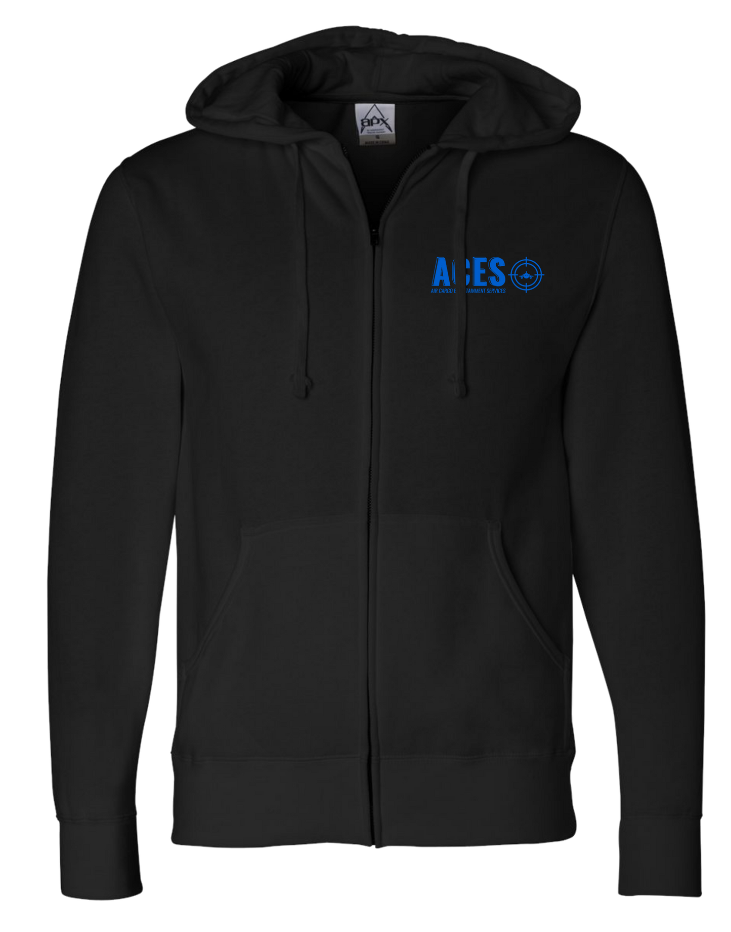 ACES CARGO- Embroidered Zip Hoodie