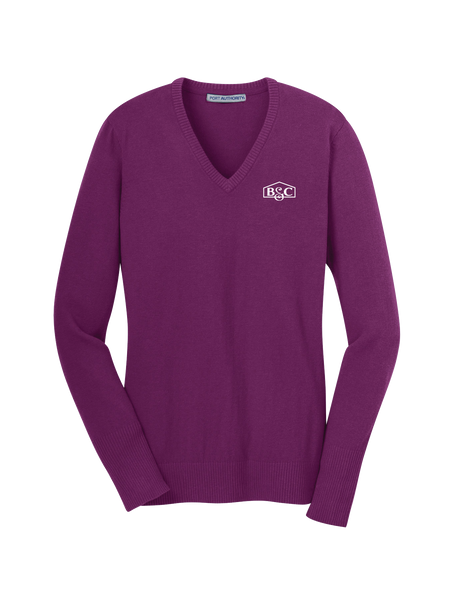 B&C - Womens -Port Authority Ladies V-Neck Sweater