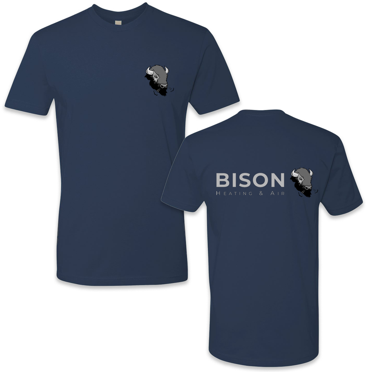 Bison Indigo Logo Tee (Front and Back)