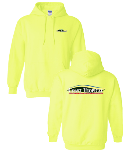 Coast Tropical - Pullover Hoodie (Safety Yellow)