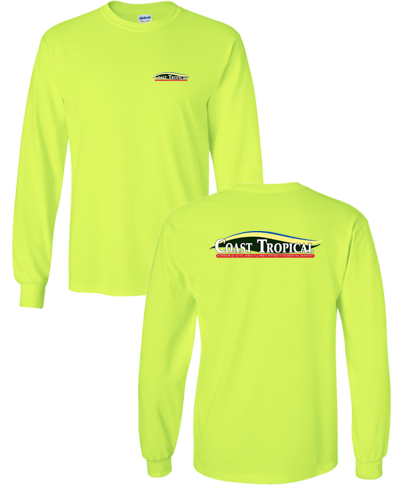 Coast Tropical - Men's Long Sleeve Tee(Safety Yellow)