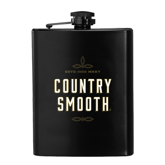 Country Smooth - Black Stainless Steel Flask