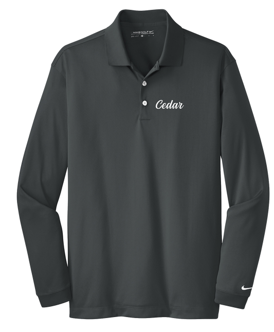 Cedar - Mens - Nike Long Sleeve Dri-FIT Stretch Tech Polo