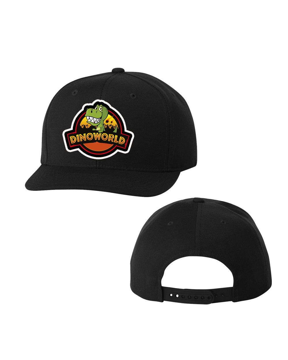 Dinoworld Snapback Hat - Black