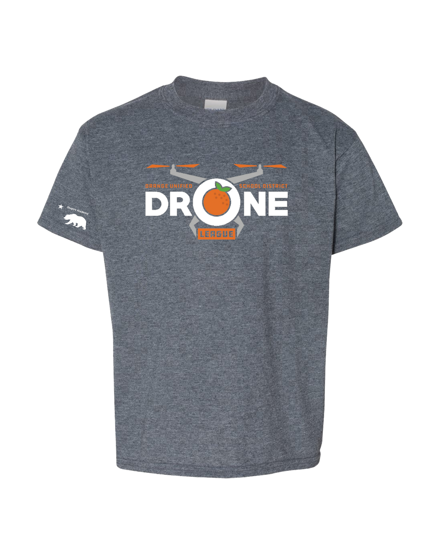California Elementary - Drone league Youth T-shirt (Dark Heather)