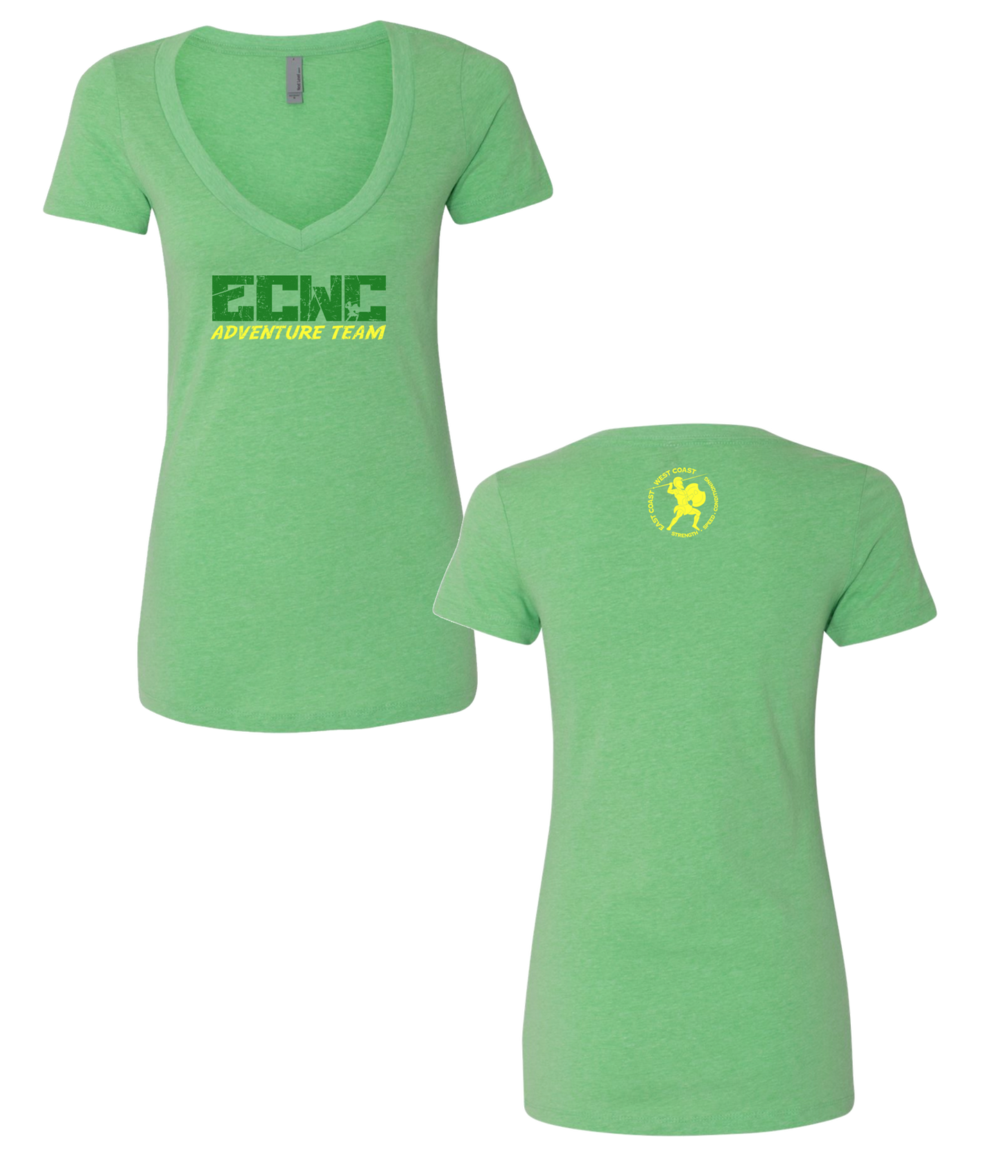 Women ECWC Adventure Team V-neck (Apple Green)