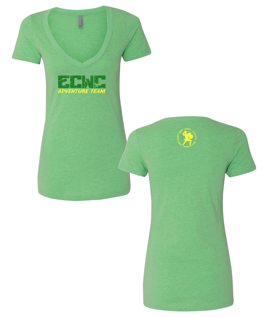 Women ECWC Adventure Team V-neck (Apple Green)