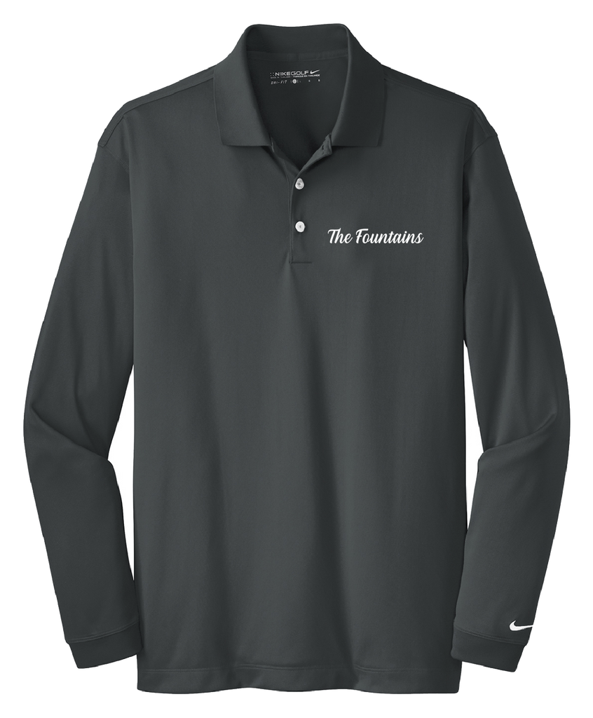 The Fountains - Mens - Nike Long Sleeve Dri-FIT Stretch Tech Polo