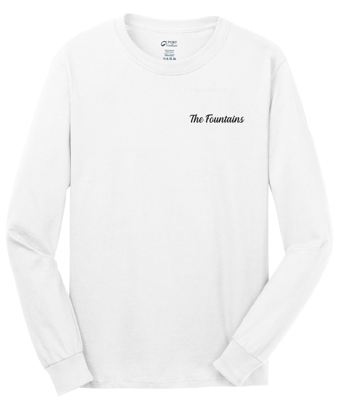 The Fountains - Mens - Port & Company® - Long Sleeve Core Cotton Tee