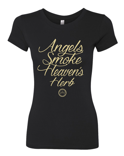 Heaven's Herb - Girls Angel Tee (Black)
