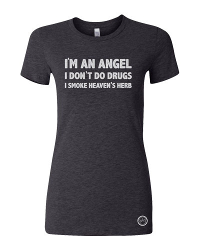 Heaven's Herb - Girls I Don't Do Drugs Tee (Heather Charcoal)