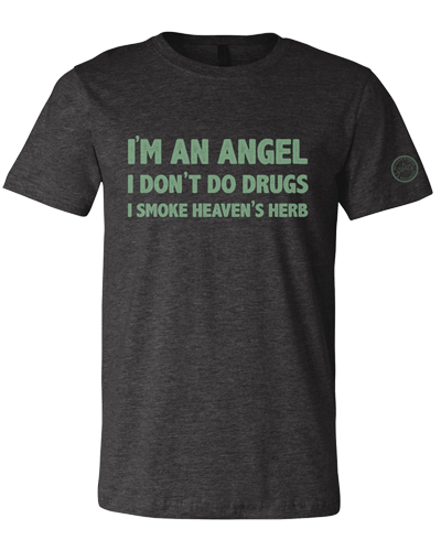Heaven's Herb - Mens I Don't Do Drugs Tee (Heather Charcoal)