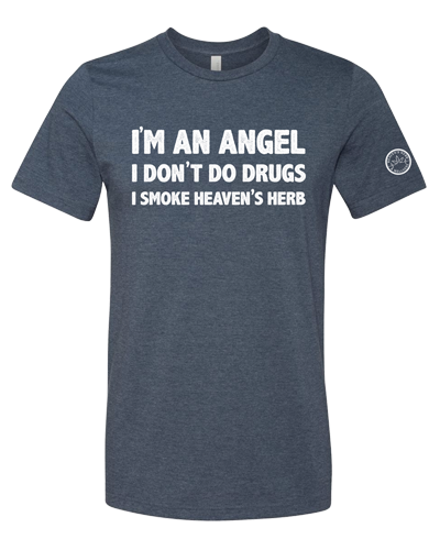Heaven's Herb - Mens I Don't Do Drugs Tee (Heather Navy)