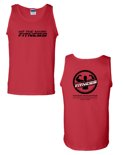 Hit The Mark - Men's Cotton Tank (Red)
