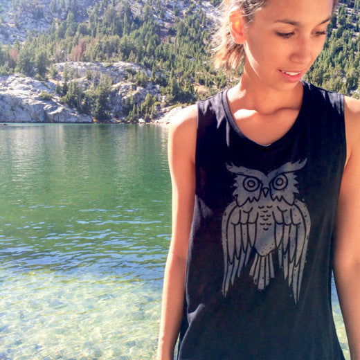 Women's Owl Muscle Tank