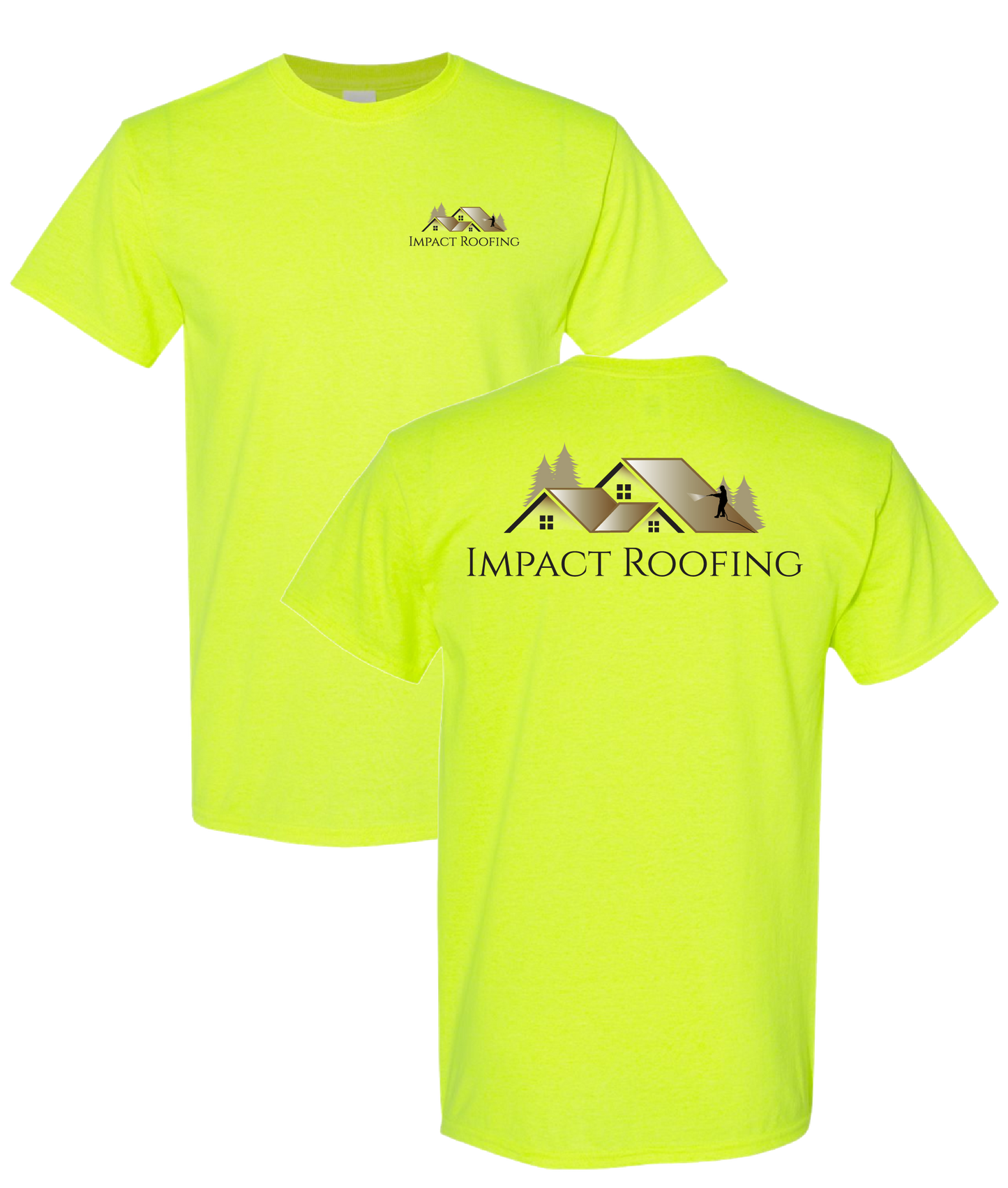 Impact Roofing Tee - Safety Green