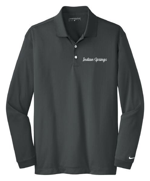 Indian Springs - Mens - Nike Long Sleeve Dri-FIT Stretch Tech Polo