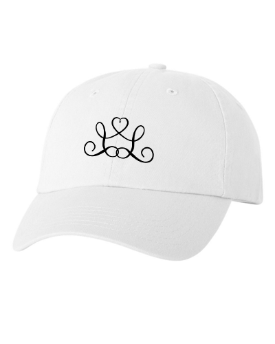Laurenly - White Logo Hat (Black Embroidery)