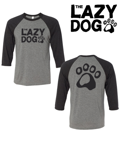 Lazy Dog - Logo Text Raglan