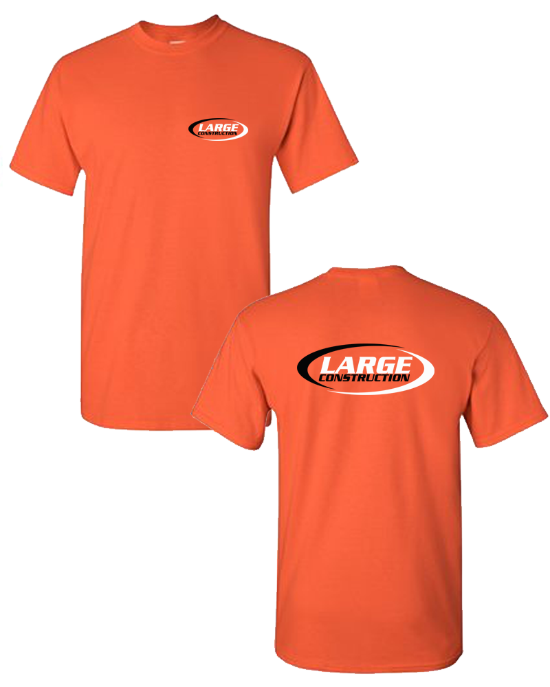 Large Construction - LIGHTWEIGHT Men's Tee (Orange)