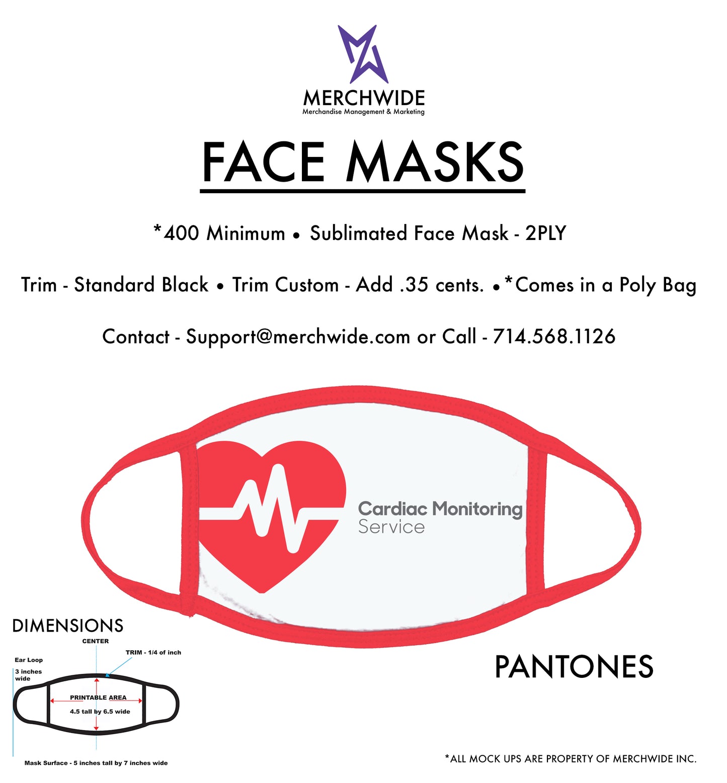 CMS - Sublimated FaceMask - Full Color