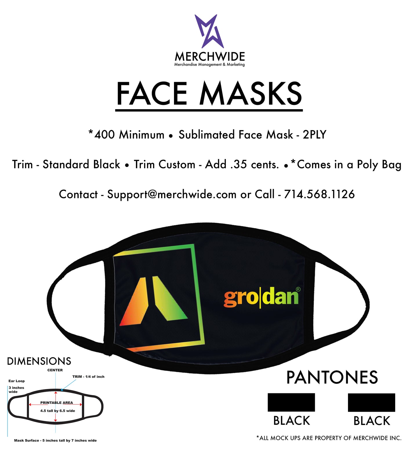 Grodan - Sublimated FaceMask - Full Color (Volcano)