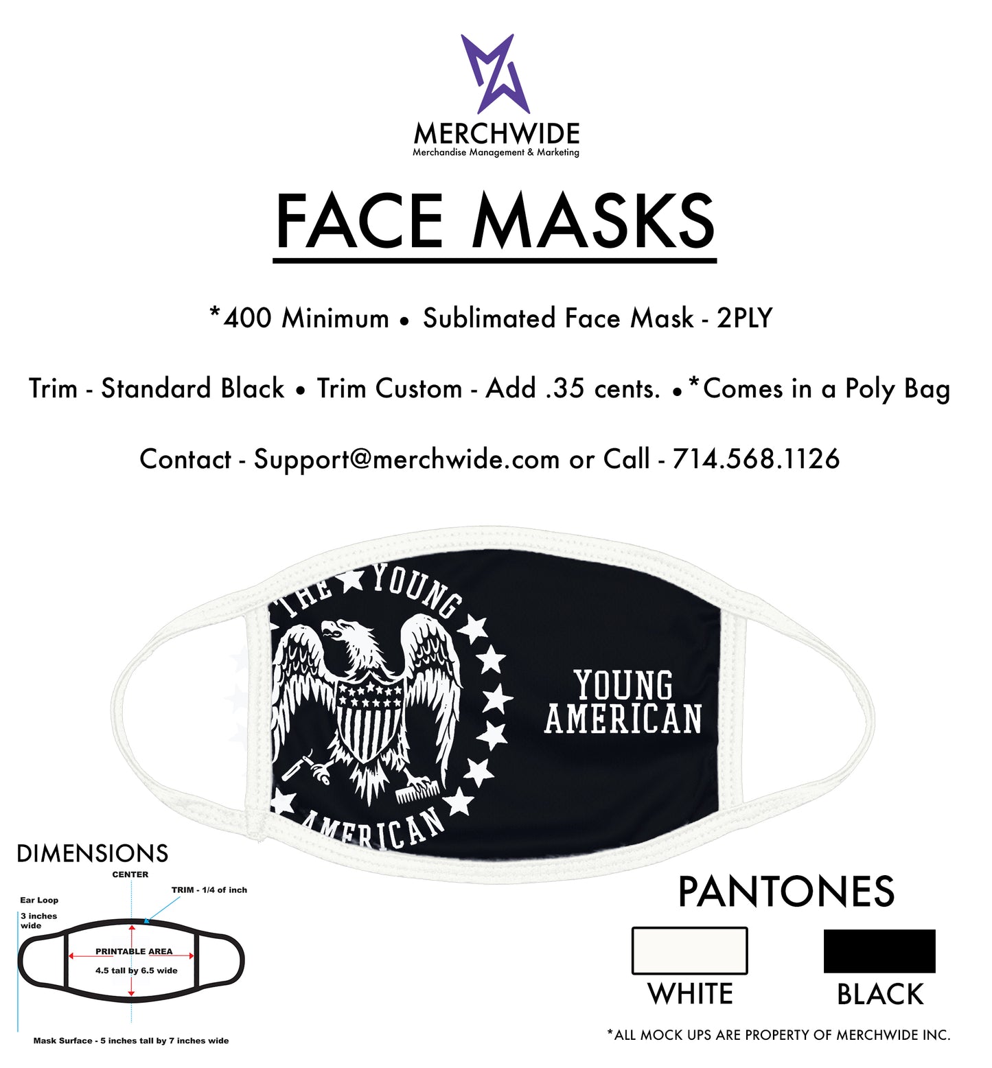Young American - Sublimation Face Mask