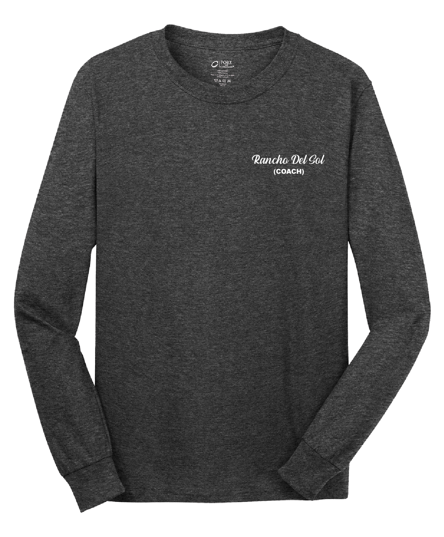 Rancho Del Sol (coach) - Mens - Port & Company® - Long Sleeve Core Cotton Tee