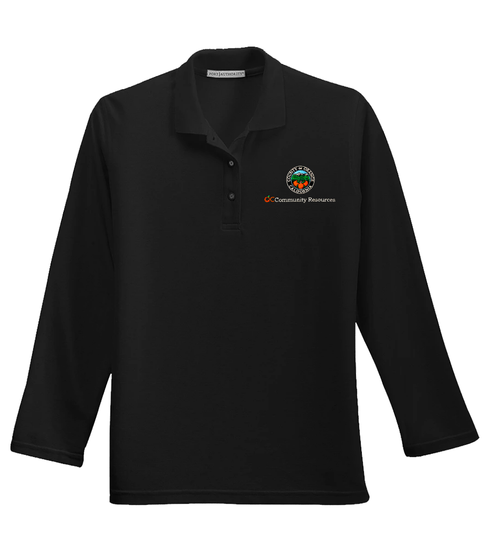 Ladies Port Authority®  Silk Touch™ Long Sleeve Polo
