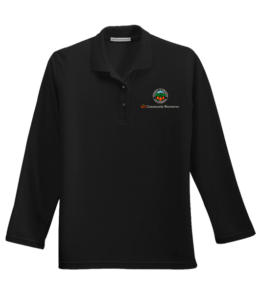 Ladies Port Authority®  Silk Touch™ Long Sleeve Polo