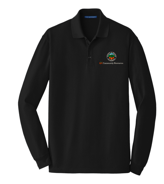 Mens Port Authority® EZCotton™ Long Sleeve Polo
