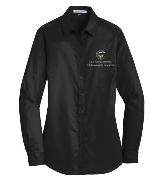 Ladies Port Authority® SuperPro™ Twill Shirt (OCHA)